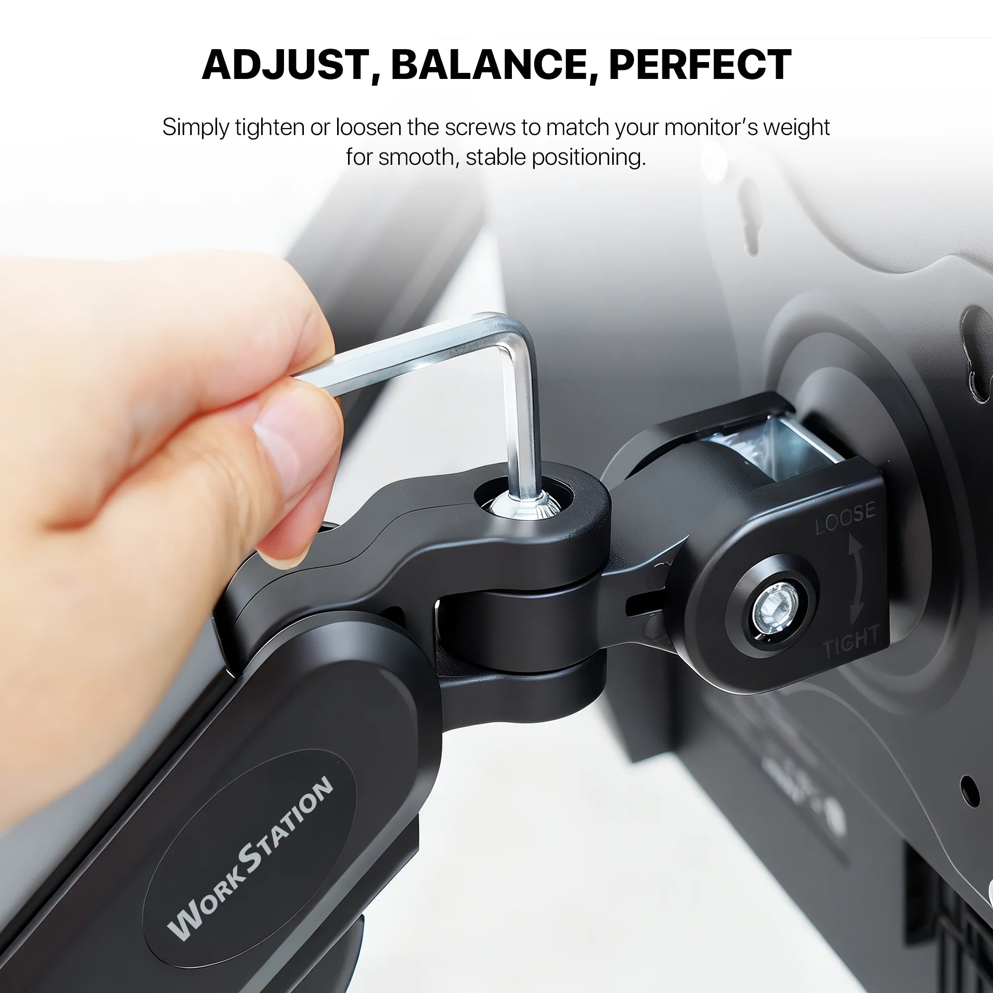 Fantech workstation mbd1 dual-arm monitor mount 90 degree for 13’’ to 32’’ screen adjustable spring dual monitor arm