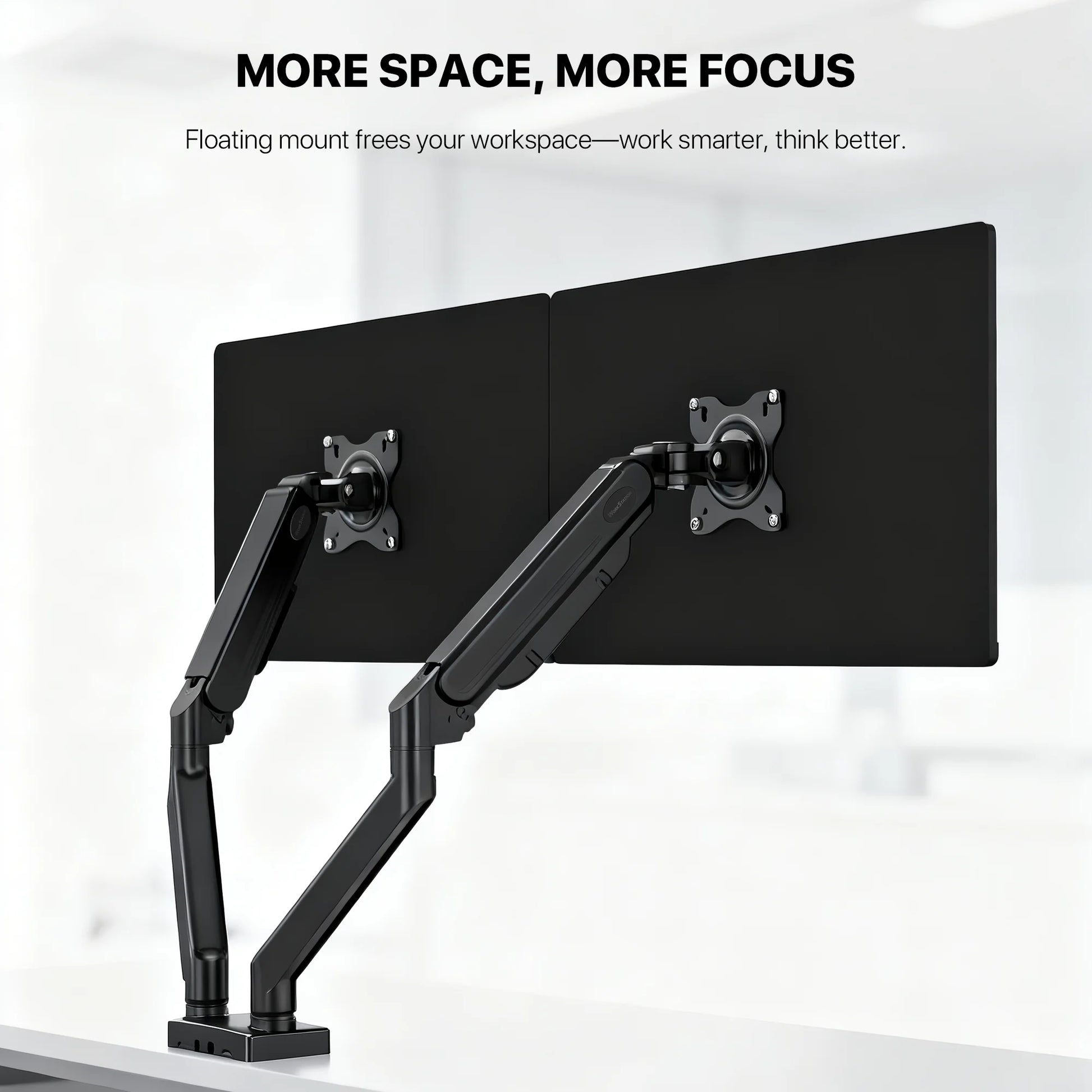 Fantech workstation mbd1 dual-arm monitor mount 90 degree for 13’’ to 32’’ screen adjustable spring dual monitor arm