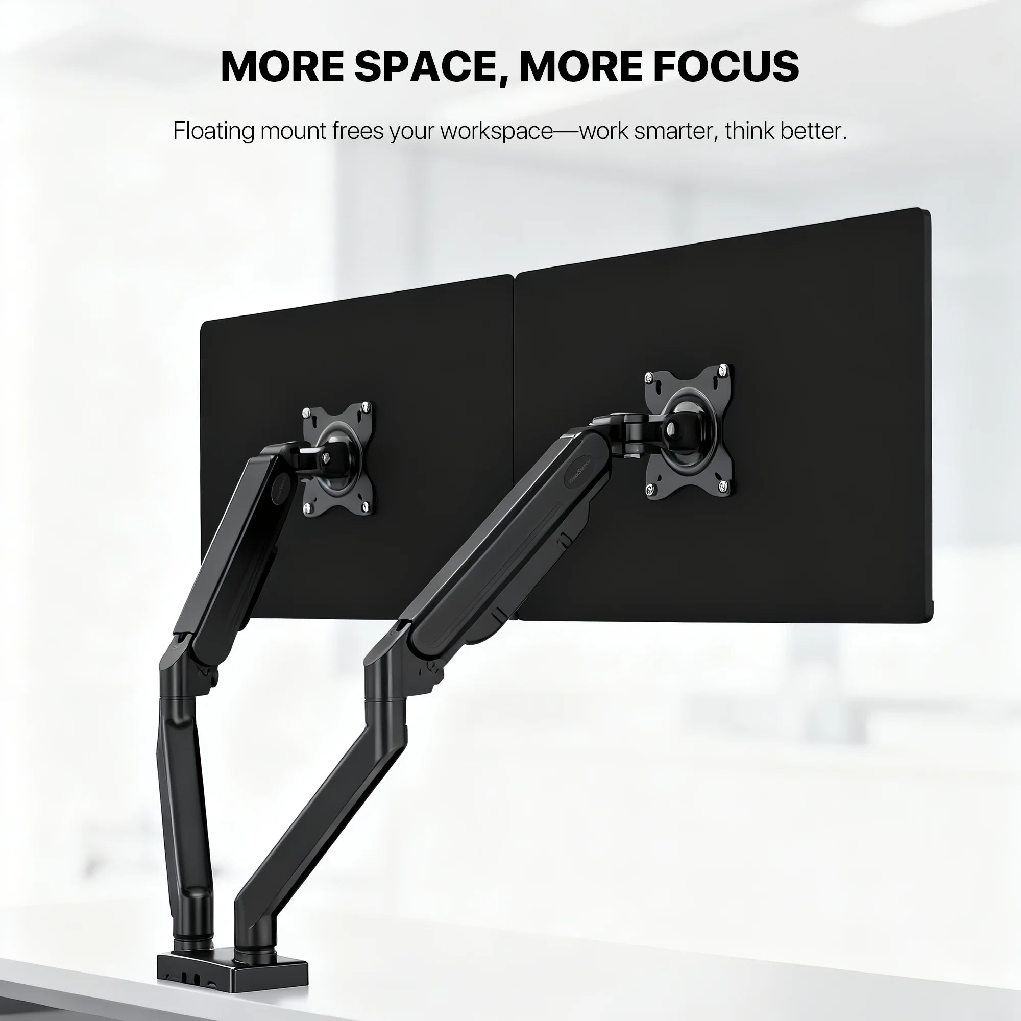Fantech workstation mbd1 dual-arm monitor mount 90 degree for 13’’ to 32’’ screen adjustable spring dual monitor arm