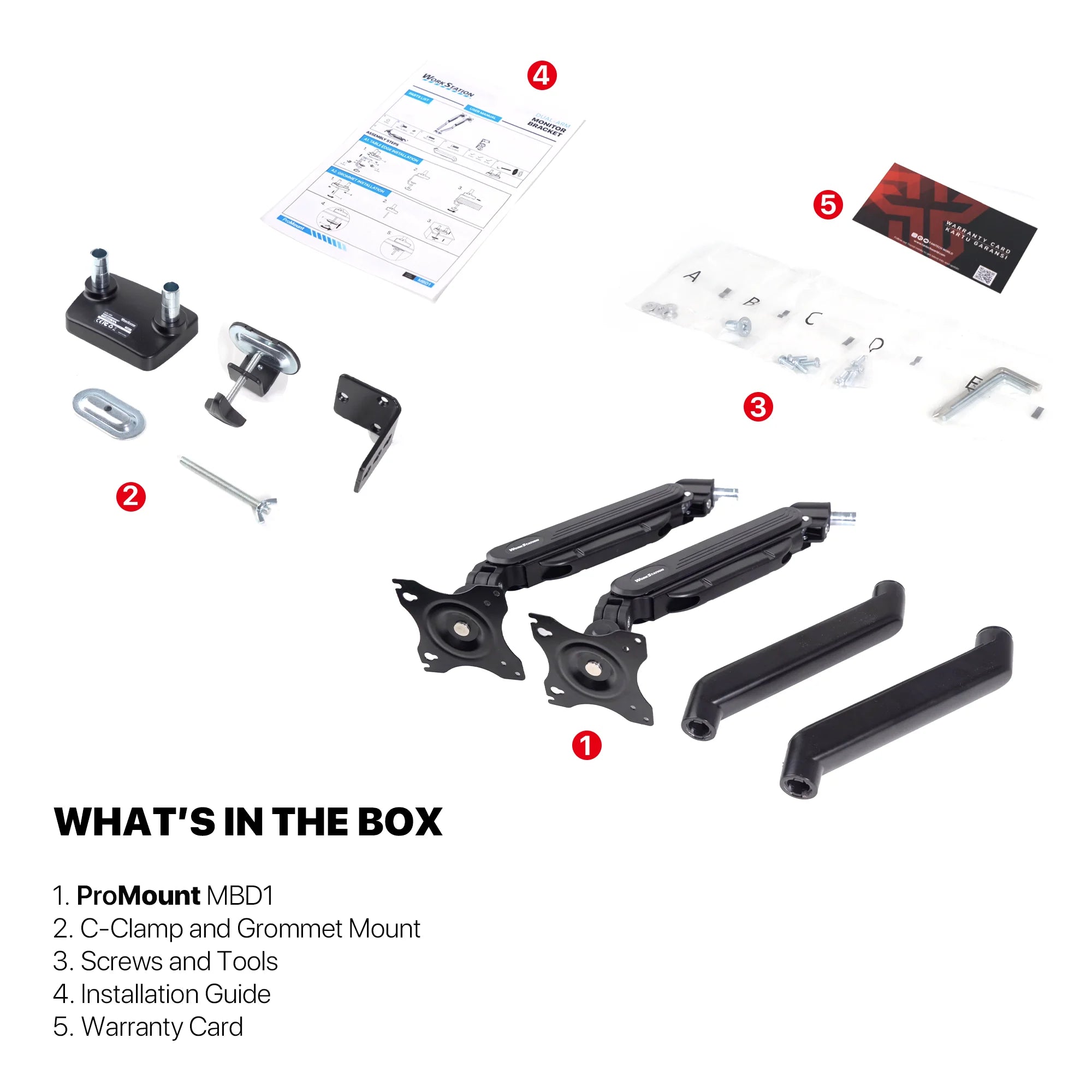 Fantech workstation mbd1 dual-arm monitor mount 90 degree for 13’’ to 32’’ screen adjustable spring dual monitor arm
