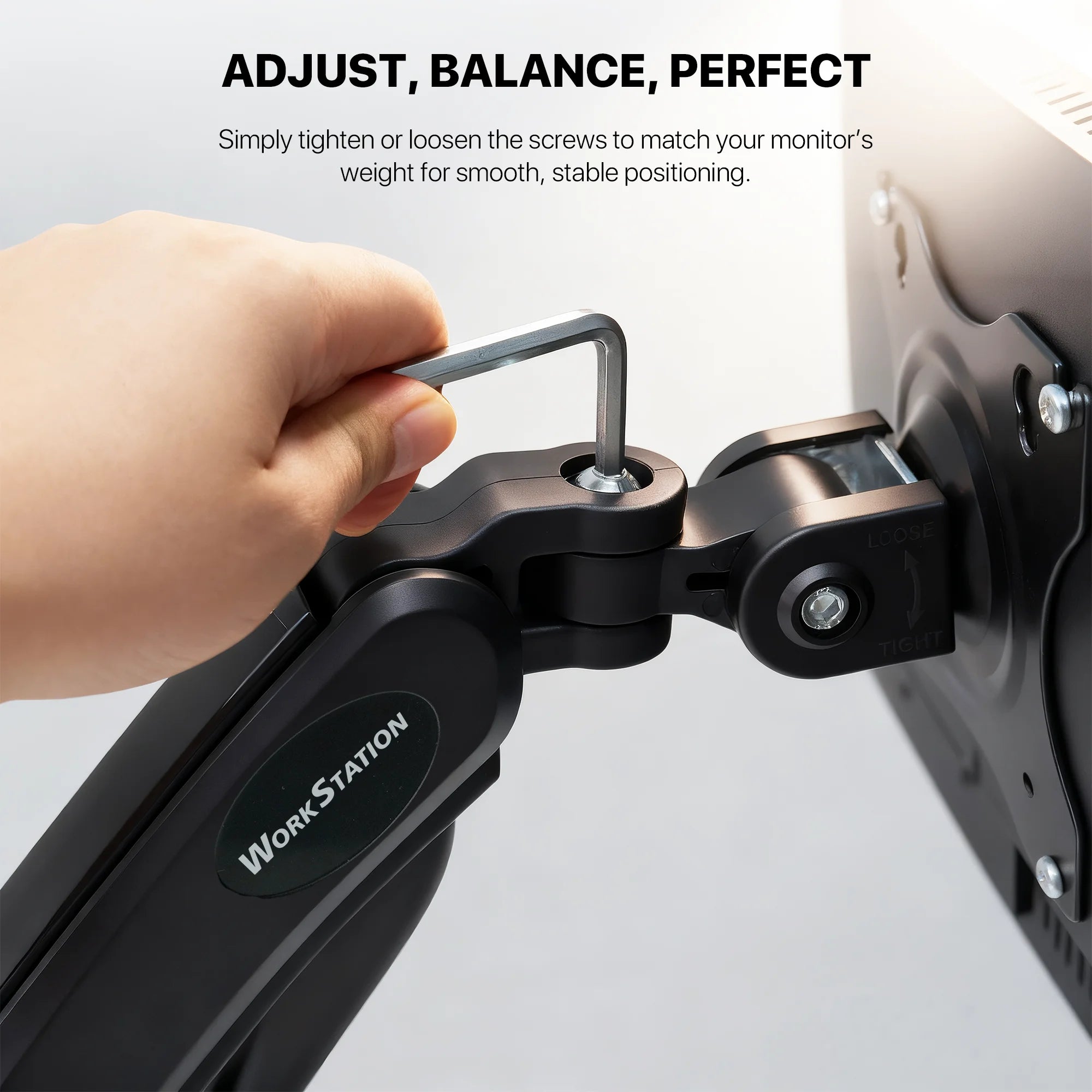 Fantech workstation mbs1 single-arm monitor mount 90 degree for 13’’ to 32’’ screen adjustable spring dual monitor arm