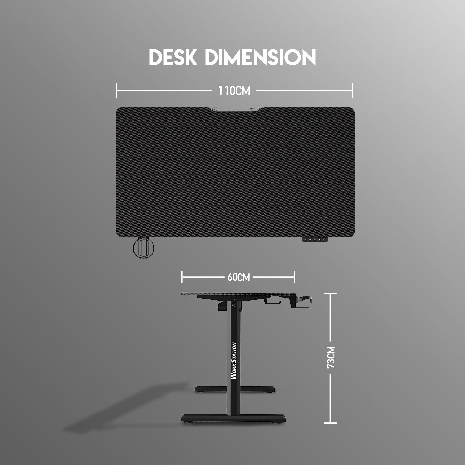 Fantech WS311 Work Station Adjustable Rising Desk Desk & Chair