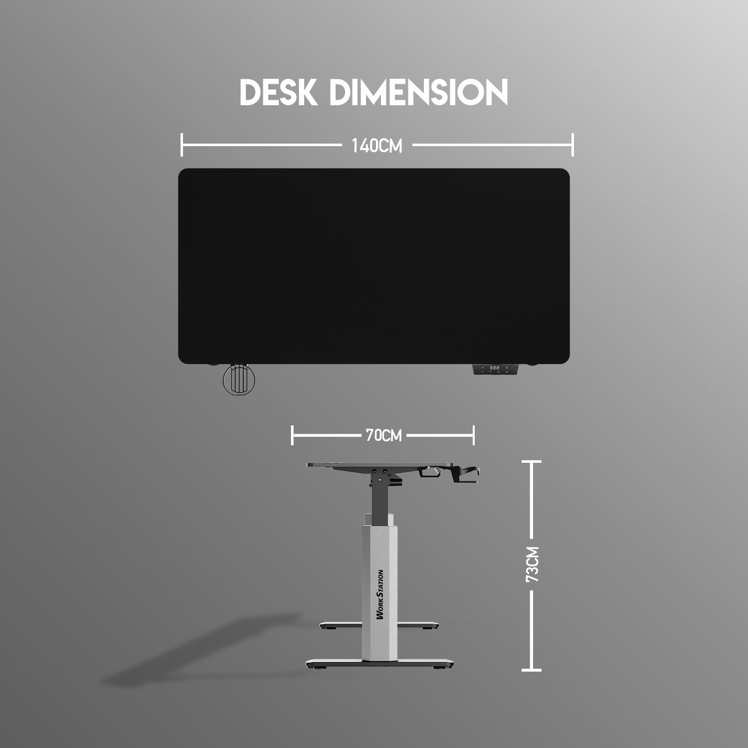 Fantech WS414 Work Station Asjustable Rising Desk Desk & Chair