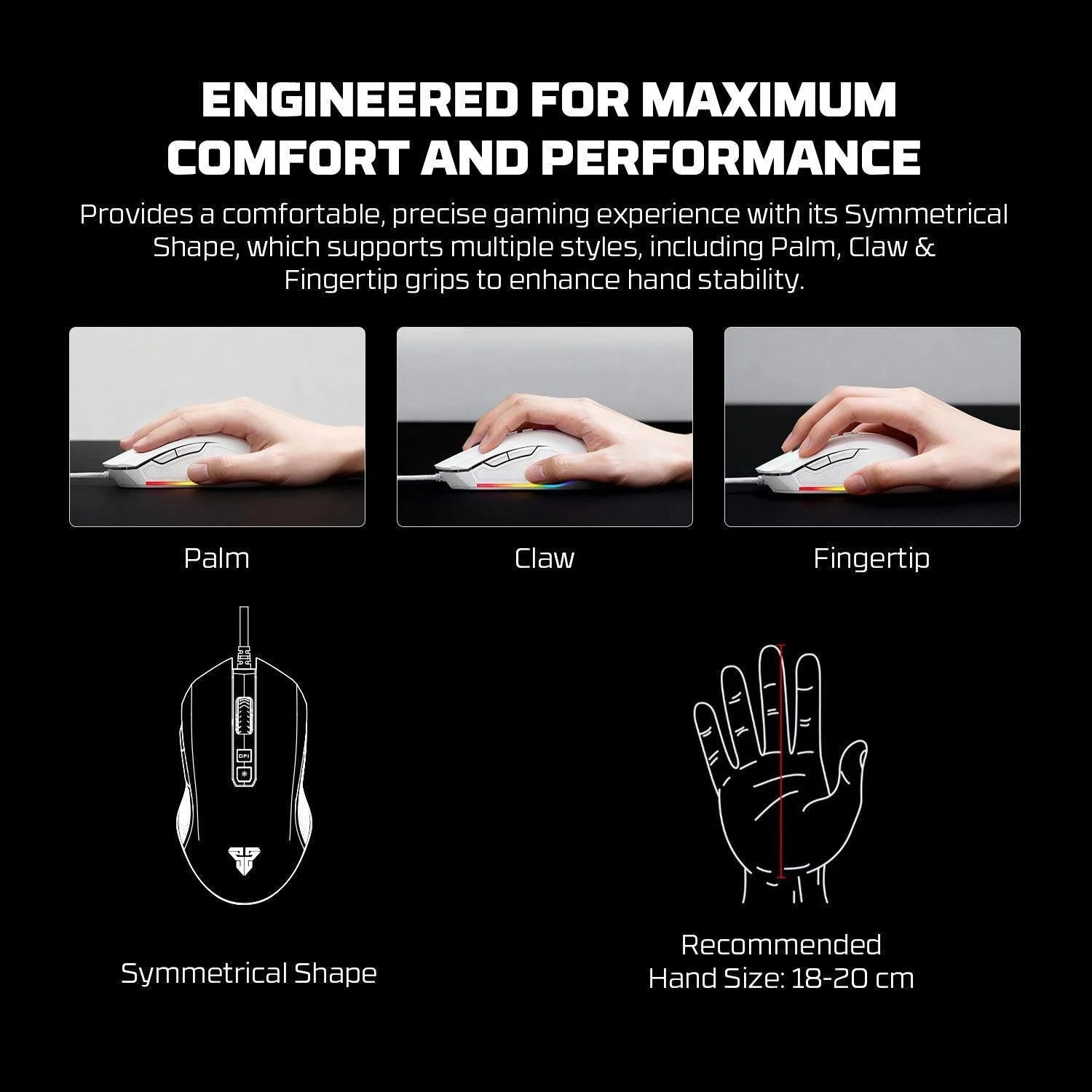 Fantech zeus x5a gaming mouse 8000 dpi