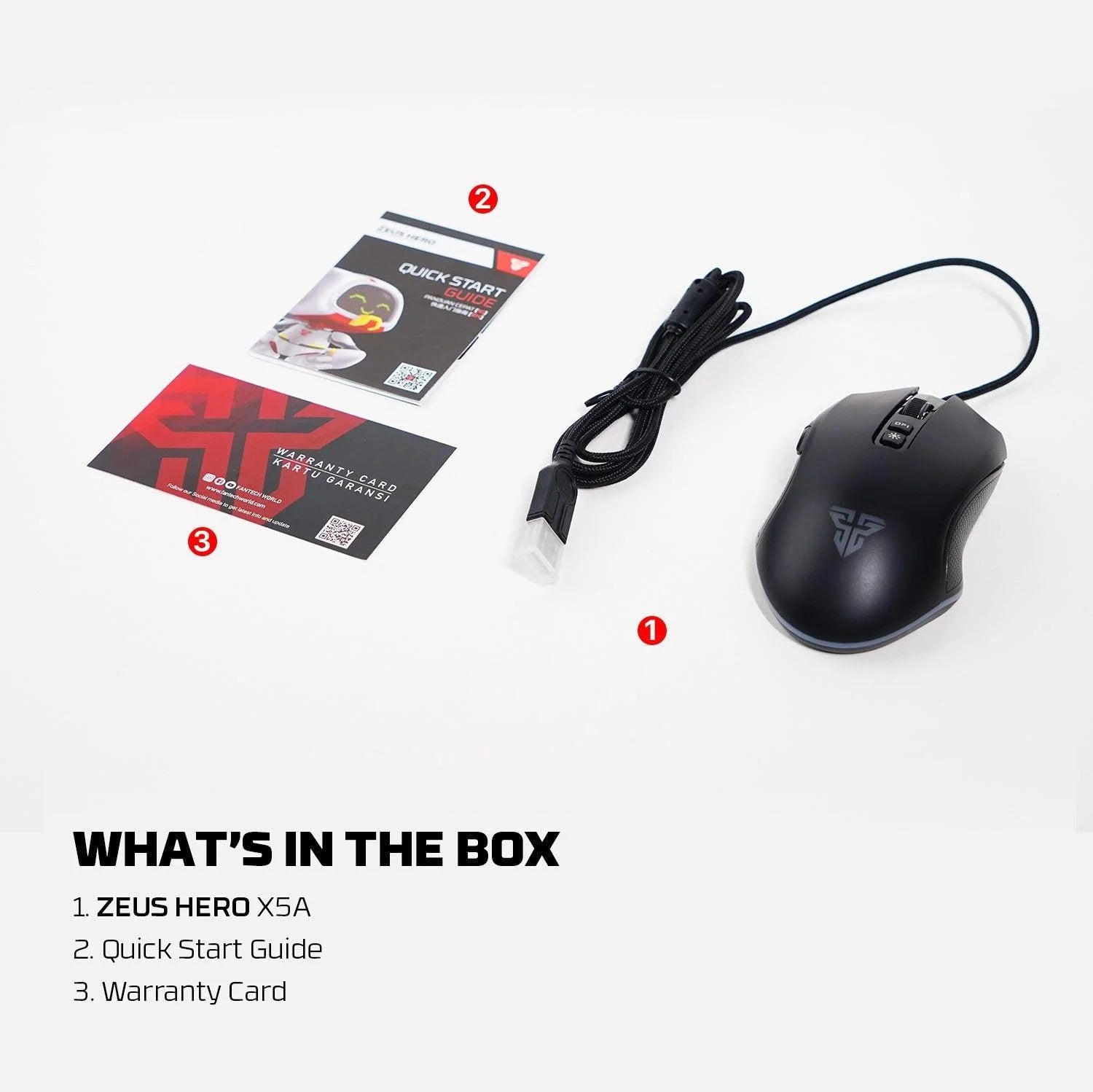 Fantech zeus x5a gaming mouse 8000 dpi