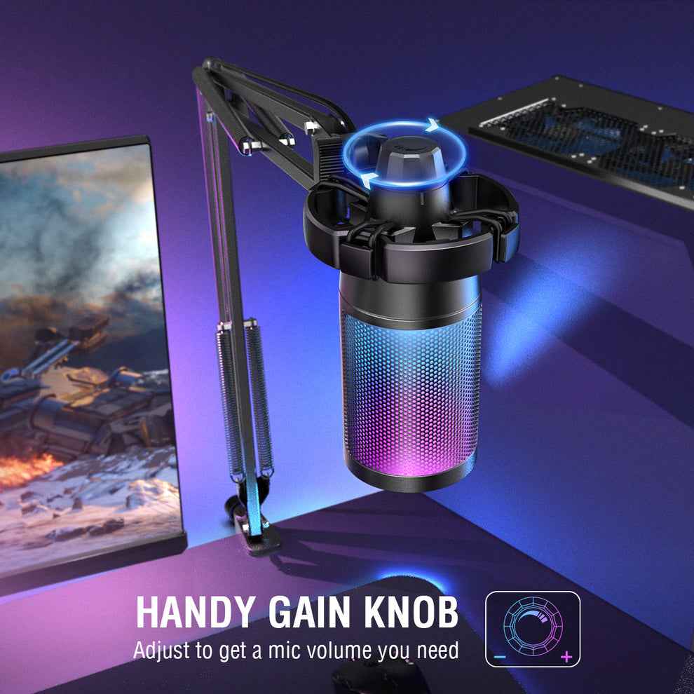 FIFINE AmpliGame A6T Condenser Microphone Kit with Boom Arm Stand