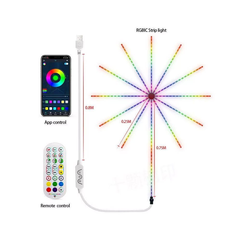 Firework Night Lamp Rgb Bluetooth Music Sound - Gameonjo - Video Games and PC Gaming Store in Jordan