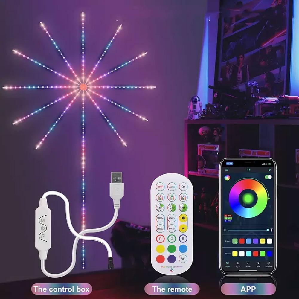Firework Night Lamp Rgb Bluetooth Music Sound - Gameonjo - Video Games and PC Gaming Store in Jordan