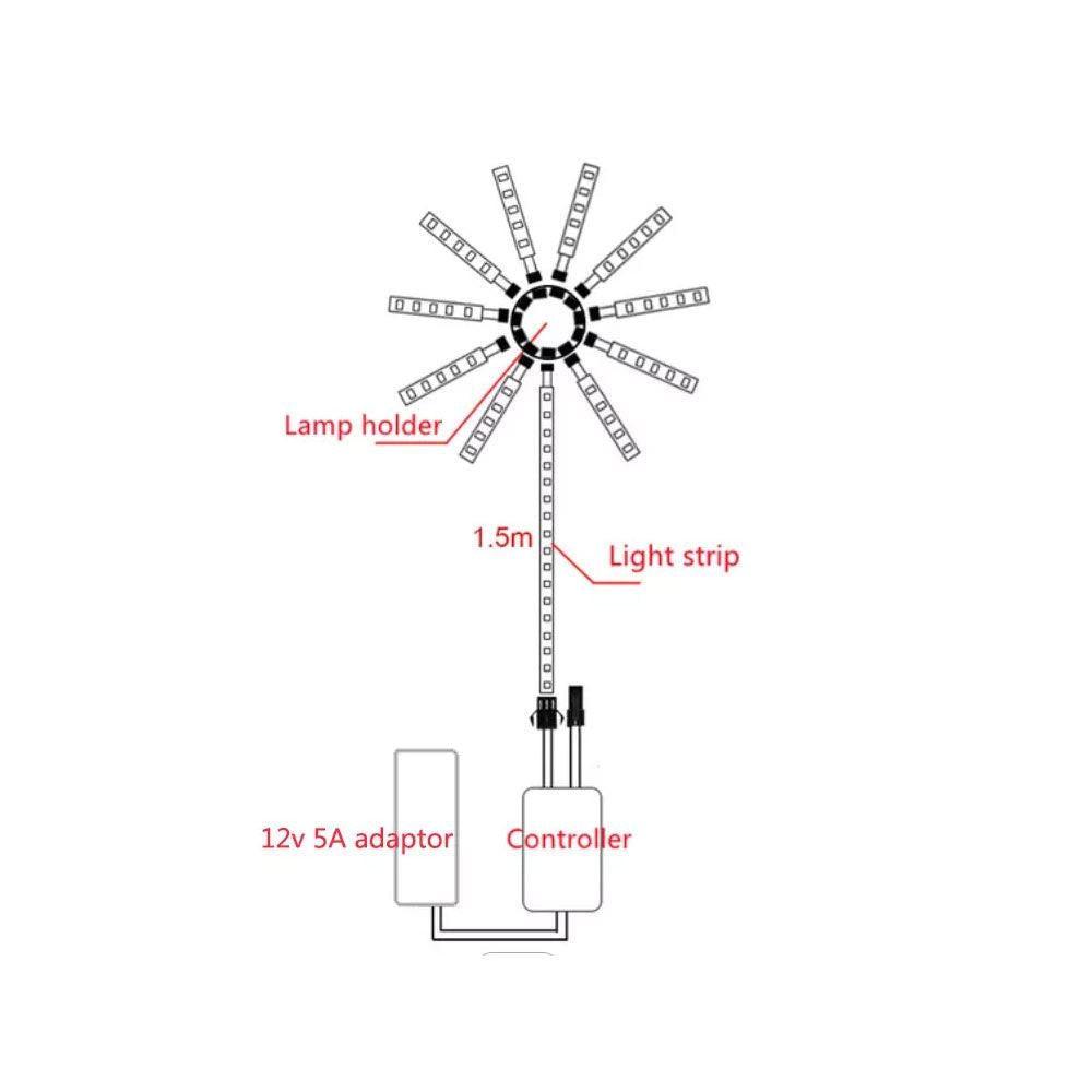 Firework Night Lamp Rgb Bluetooth Music Sound - Gameonjo - Video Games and PC Gaming Store in Jordan