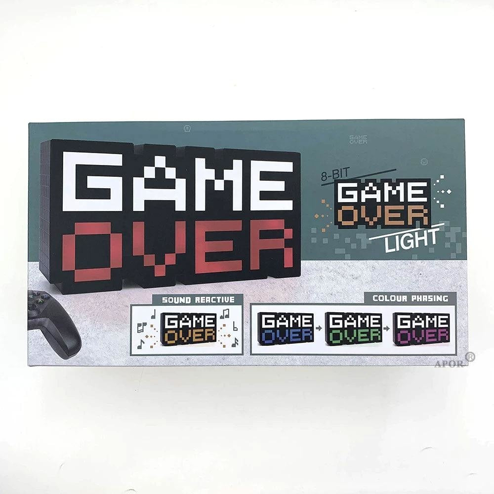 Game Over Lamp Voice Control Led Light - Gameonjo