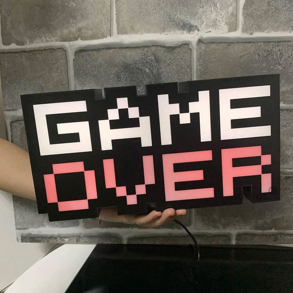 Game Over Lamp Voice Control Led Light - Gameonjo