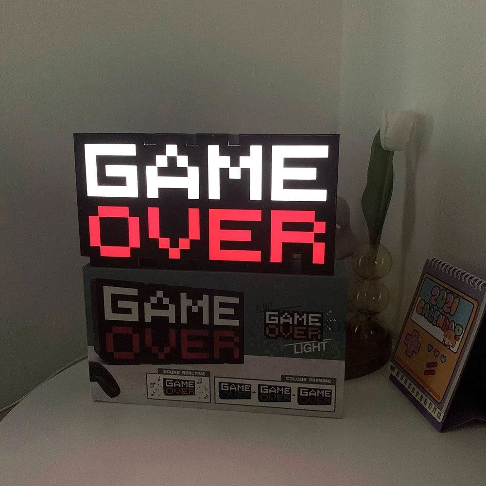 Game Over Lamp Voice Control Led Light - Gameonjo