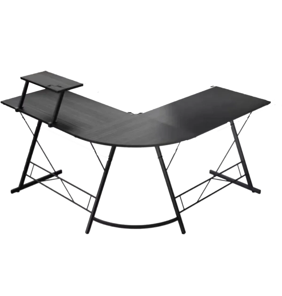 Gameon l-shaped slayer i series gaming desk (size: 129*129*74cm & table top - desk & chair