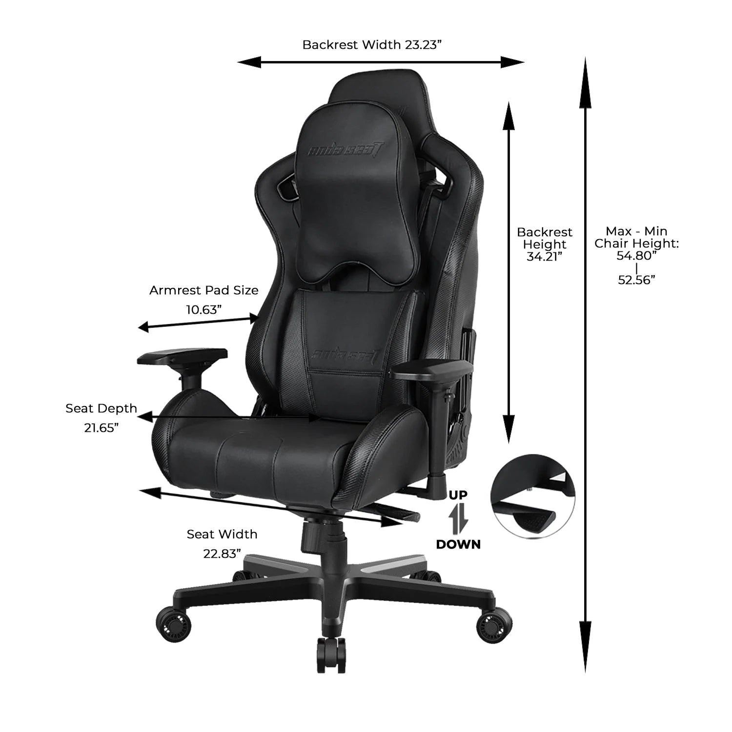 Andaseat dark knight premium gaming style office chair - gaming chairs