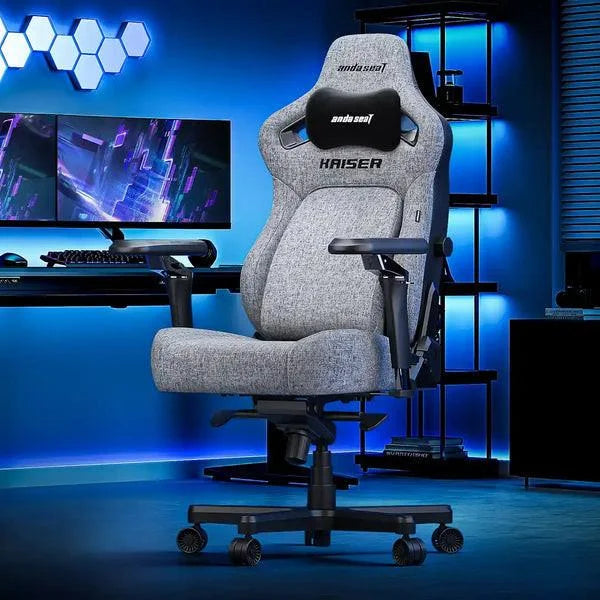 Andaseat kaiser 4 gaming chair - linen fabric grey - gaming chairs