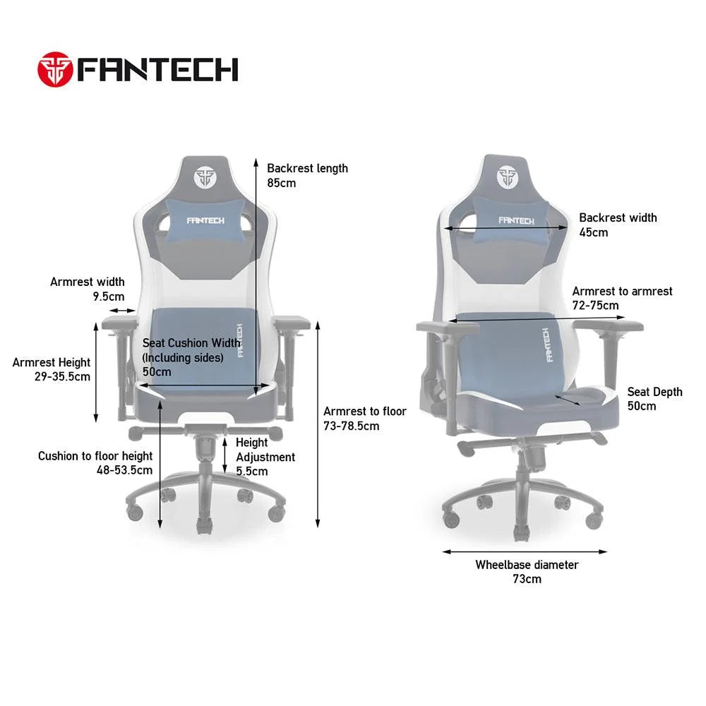 Fantech alpha gc-283 gaming chair - stylish blue comfort for gamers - desk & chair