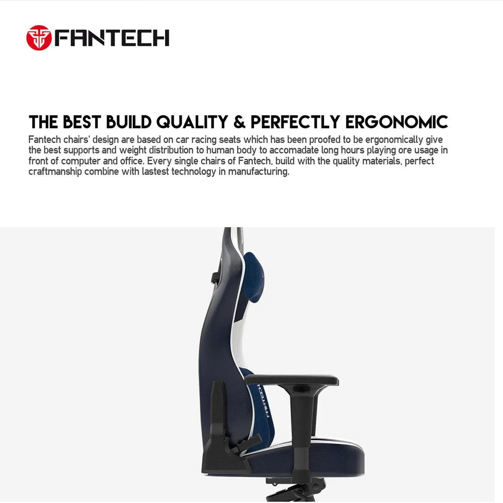 Fantech alpha gc-283 gaming chair - stylish blue comfort for gamers - desk & chair