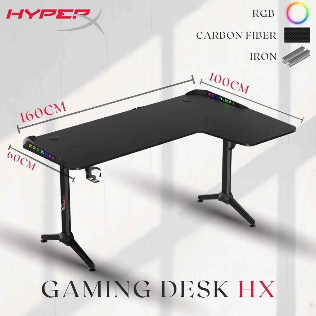 Hyperx l shaped gaming desk corner computer desk sturdy home office computer - desk & chair