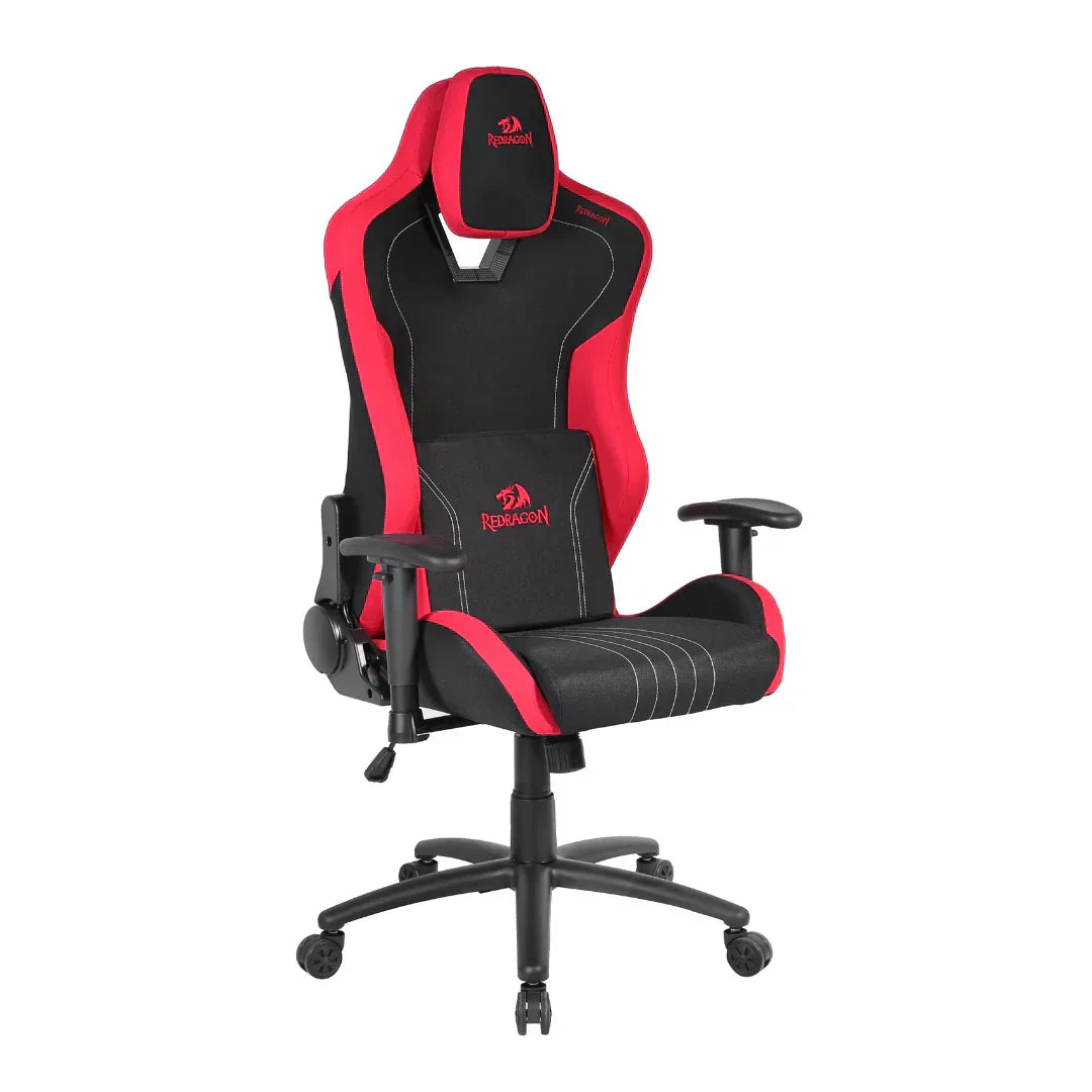 Redragon heth preta e vermelha c313-b chair - red - gaming chairs