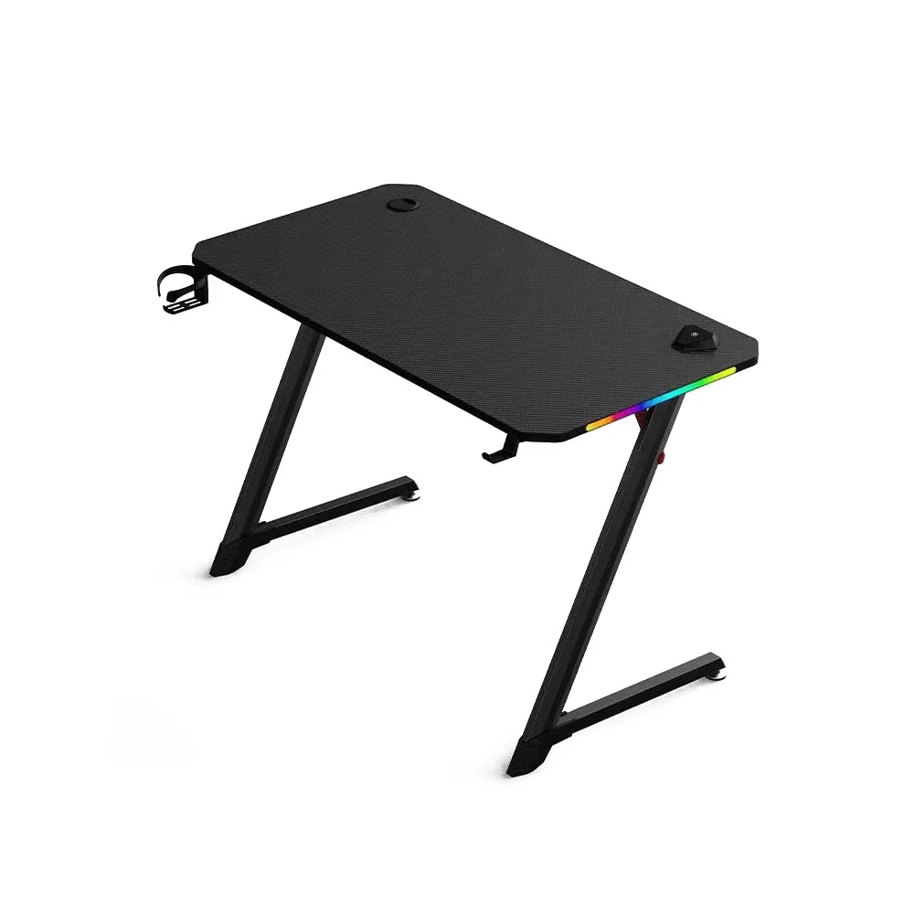 Z-shaped gaming desk for ultimate comfort and style - desk & chair