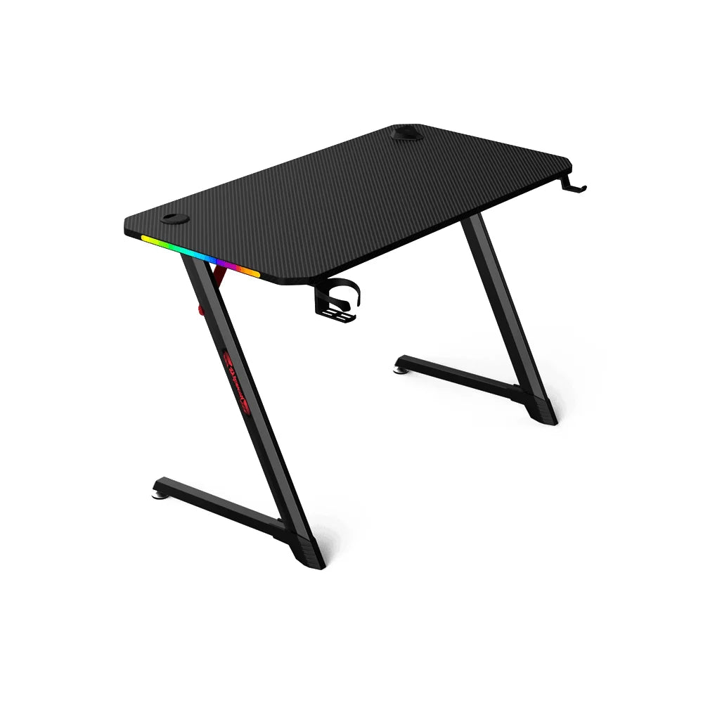 Z-shaped gaming desk for ultimate comfort and style - desk & chair