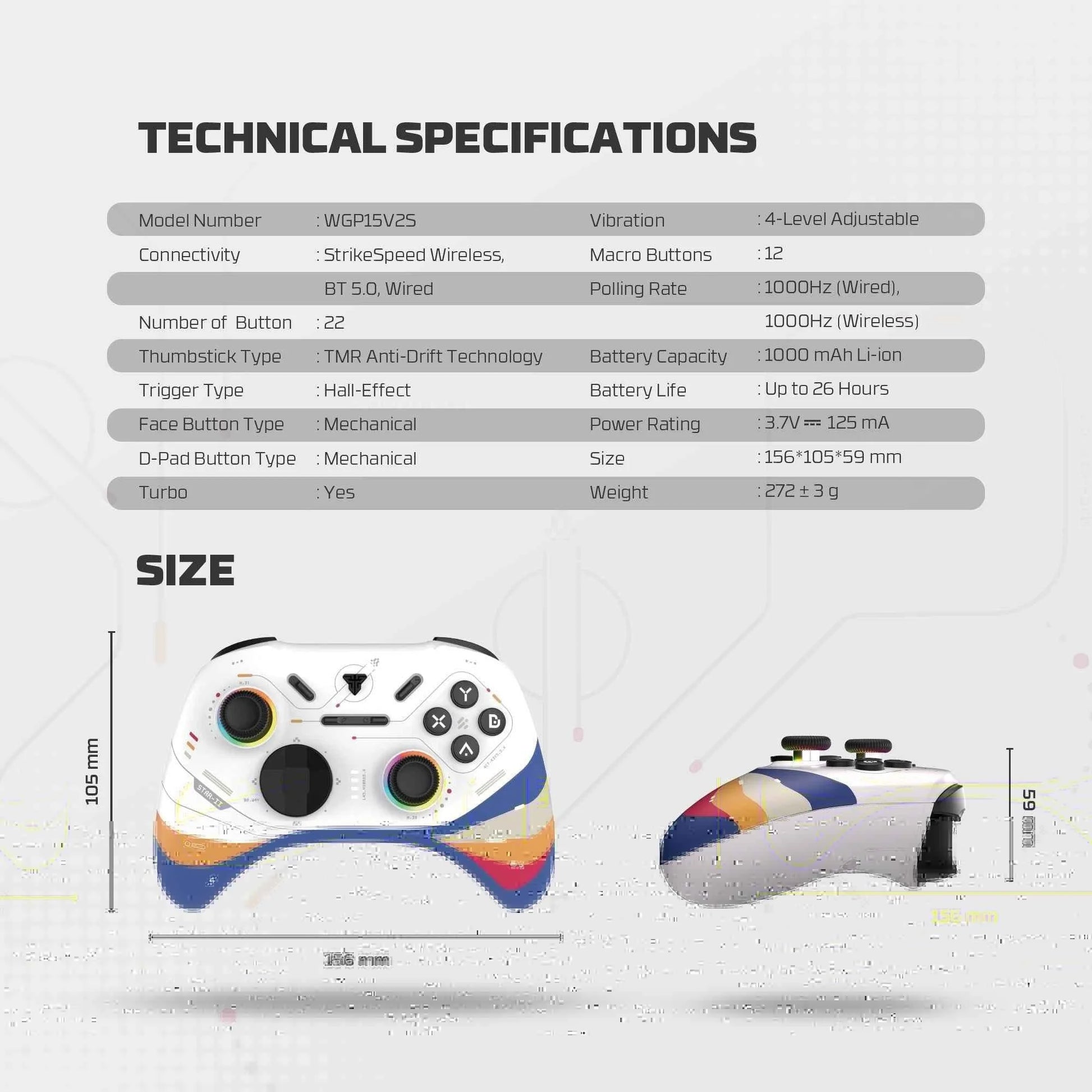 Fantech eos pro ii gamepad wireless gamepad geminus black wgp15 v2 - console | controller