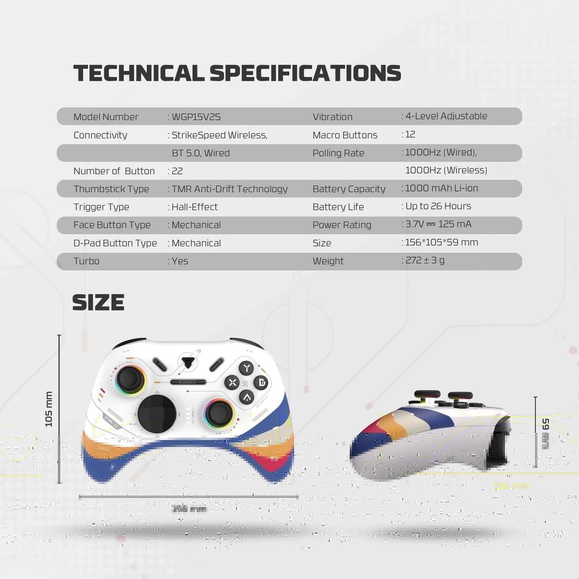 Fantech eos pro ii gamepad wireless gamepad geminus black wgp15 v2 - console | controller