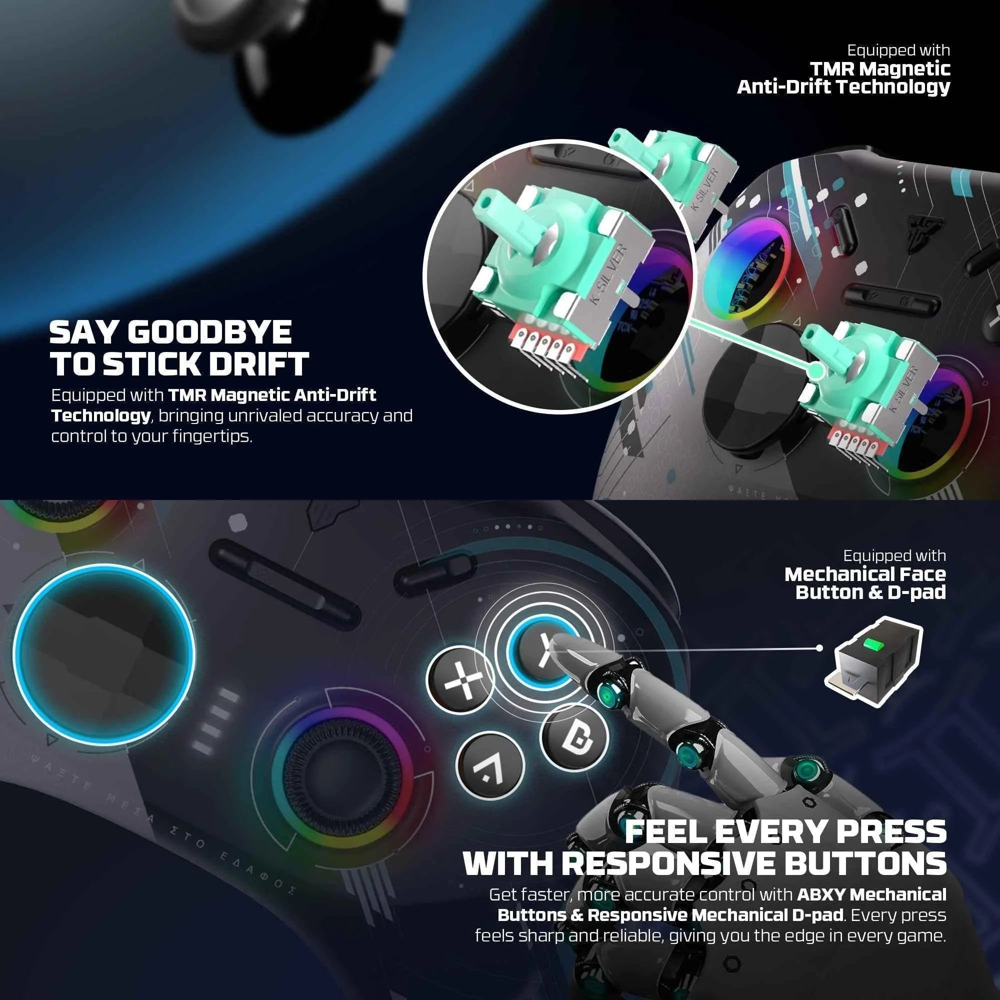 Fantech eos pro ii wireless gamepad geminus black wgp15 v2 - console | controller