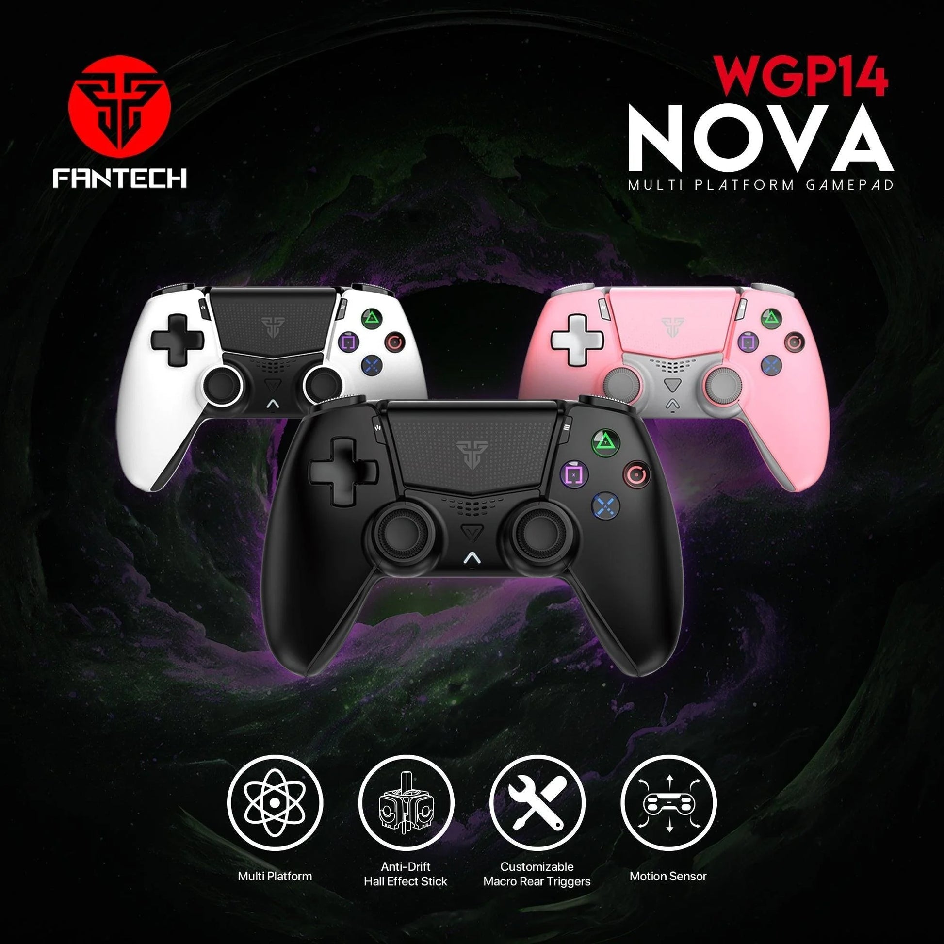 Fantech nova wgp14 gamepad - multi-platform hall effect controller - console | controller | pc controller | mobile