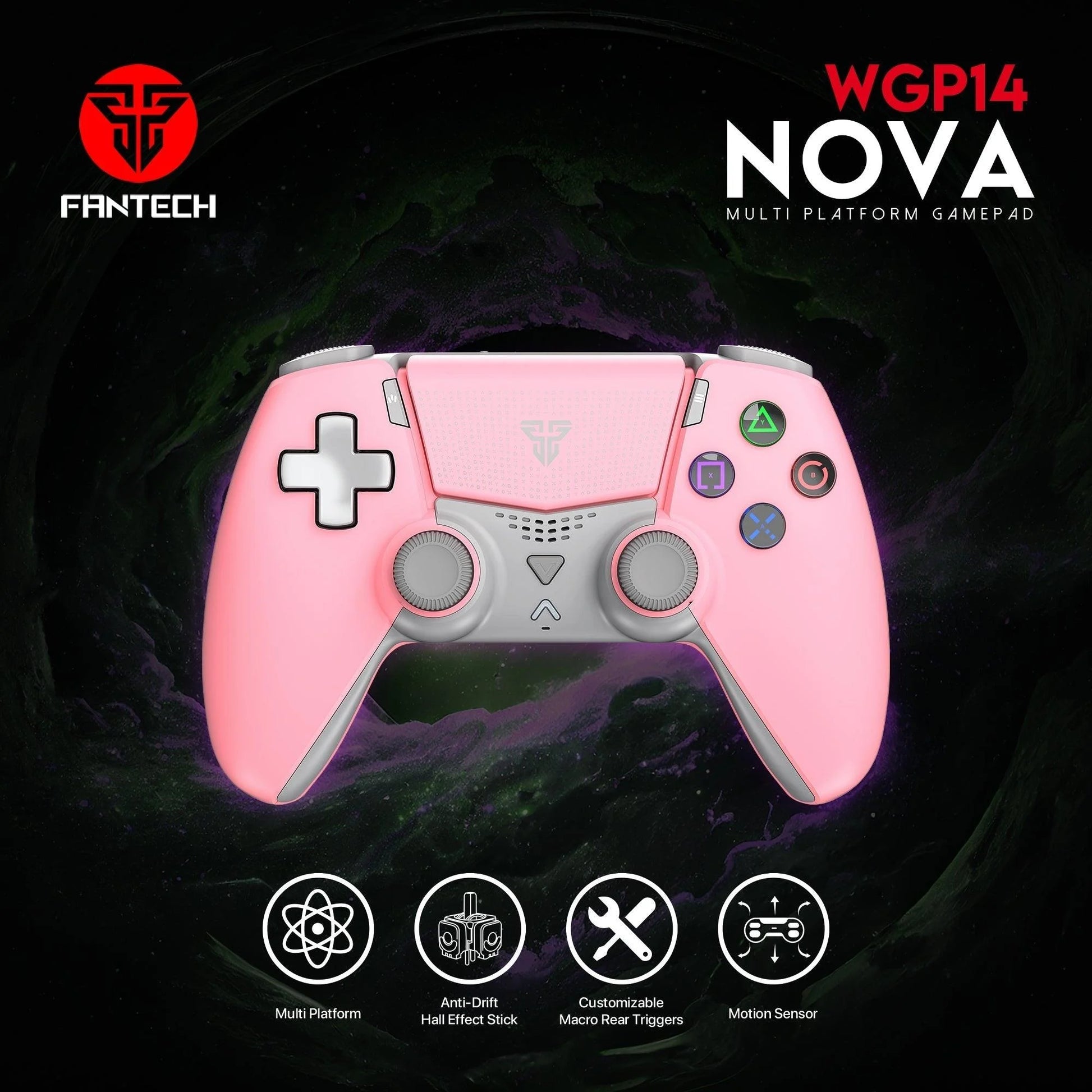 Fantech nova wgp14 gamepad - multi-platform hall effect controller - console | controller | pc controller | mobile