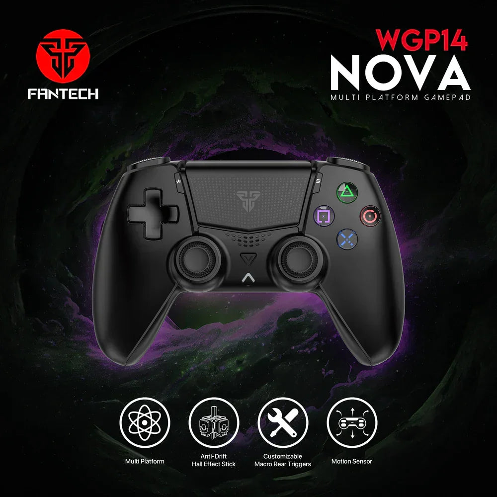 Fantech nova wgp14 multi-platform hall effect gamepad - black - controllers