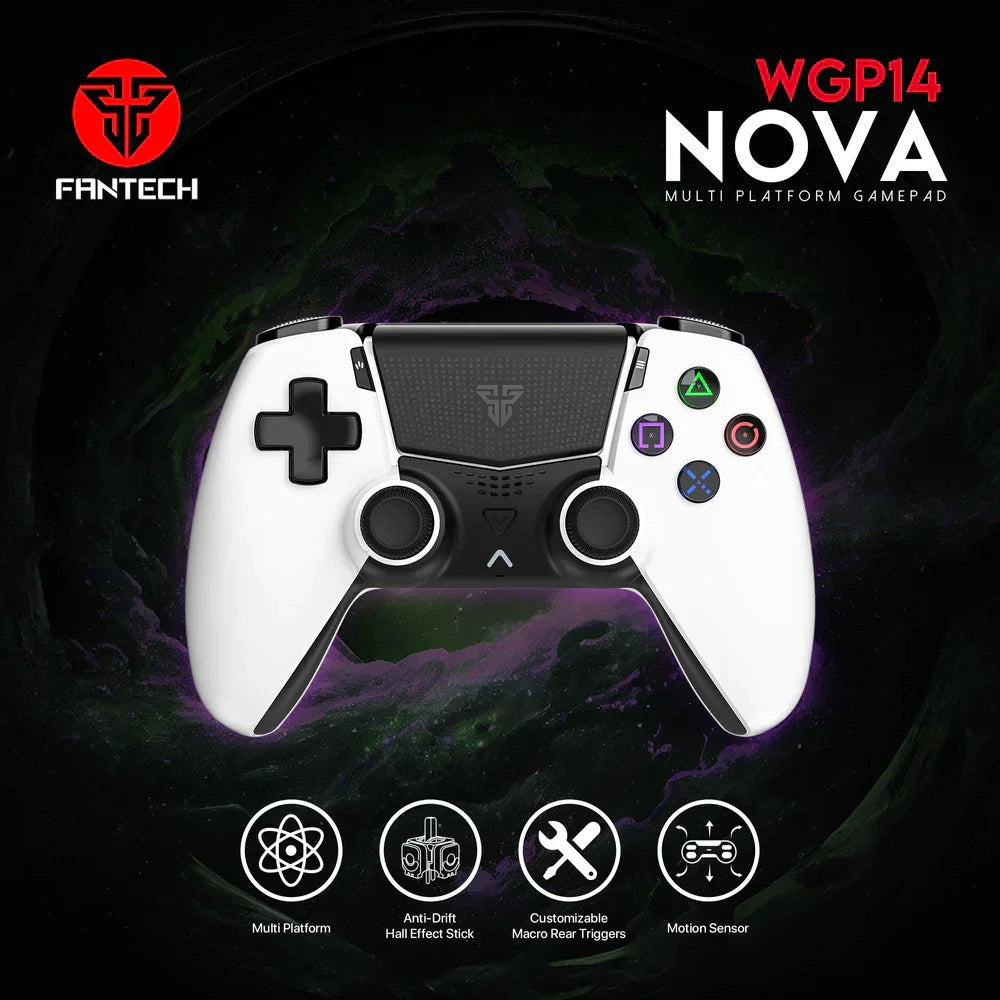 Fantech nova wgp14 multi-platform hall effect gamepad – white - controllers