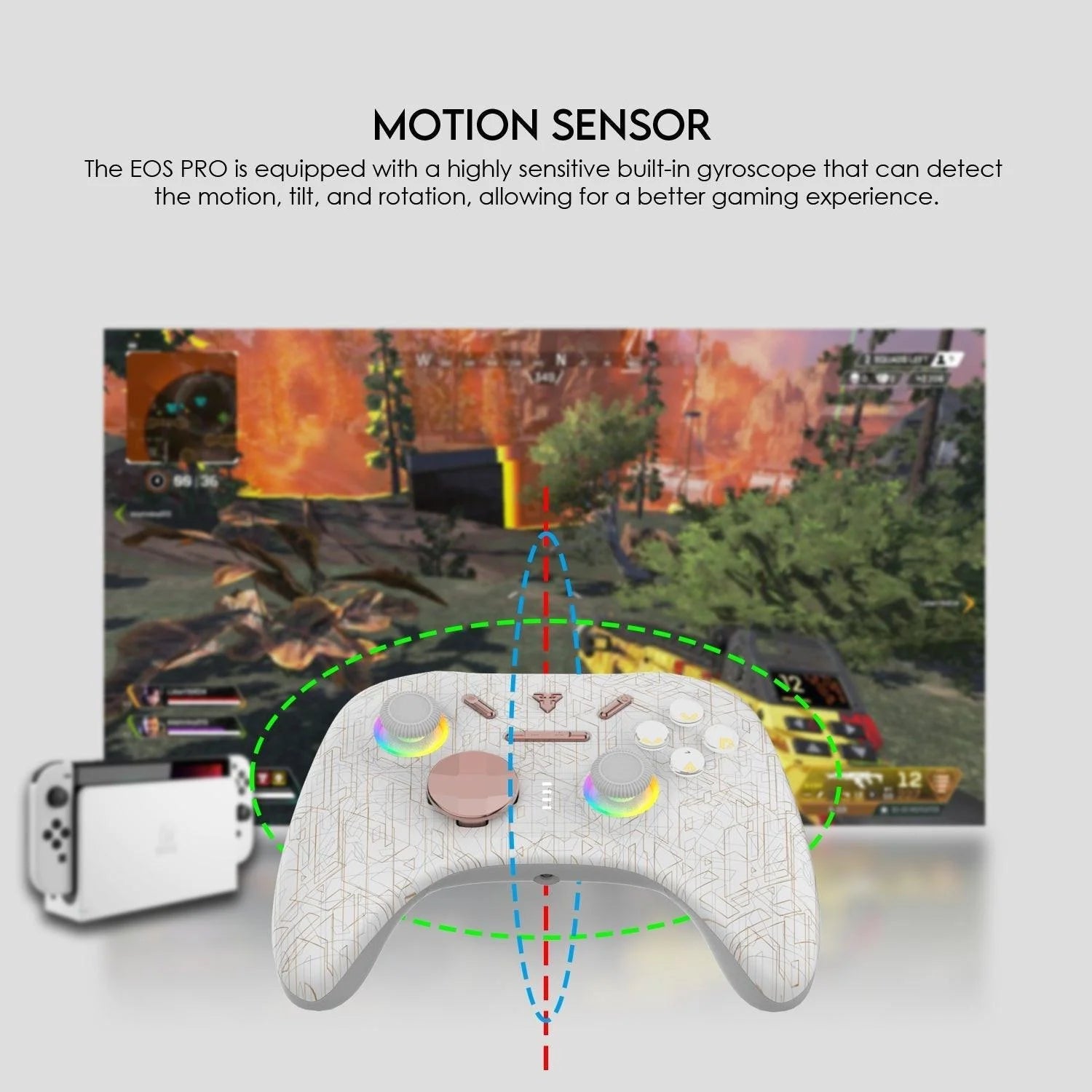 Fantech wgp15 electra eos pro controller - advanced wireless gaming experience - console | controller | pc controller