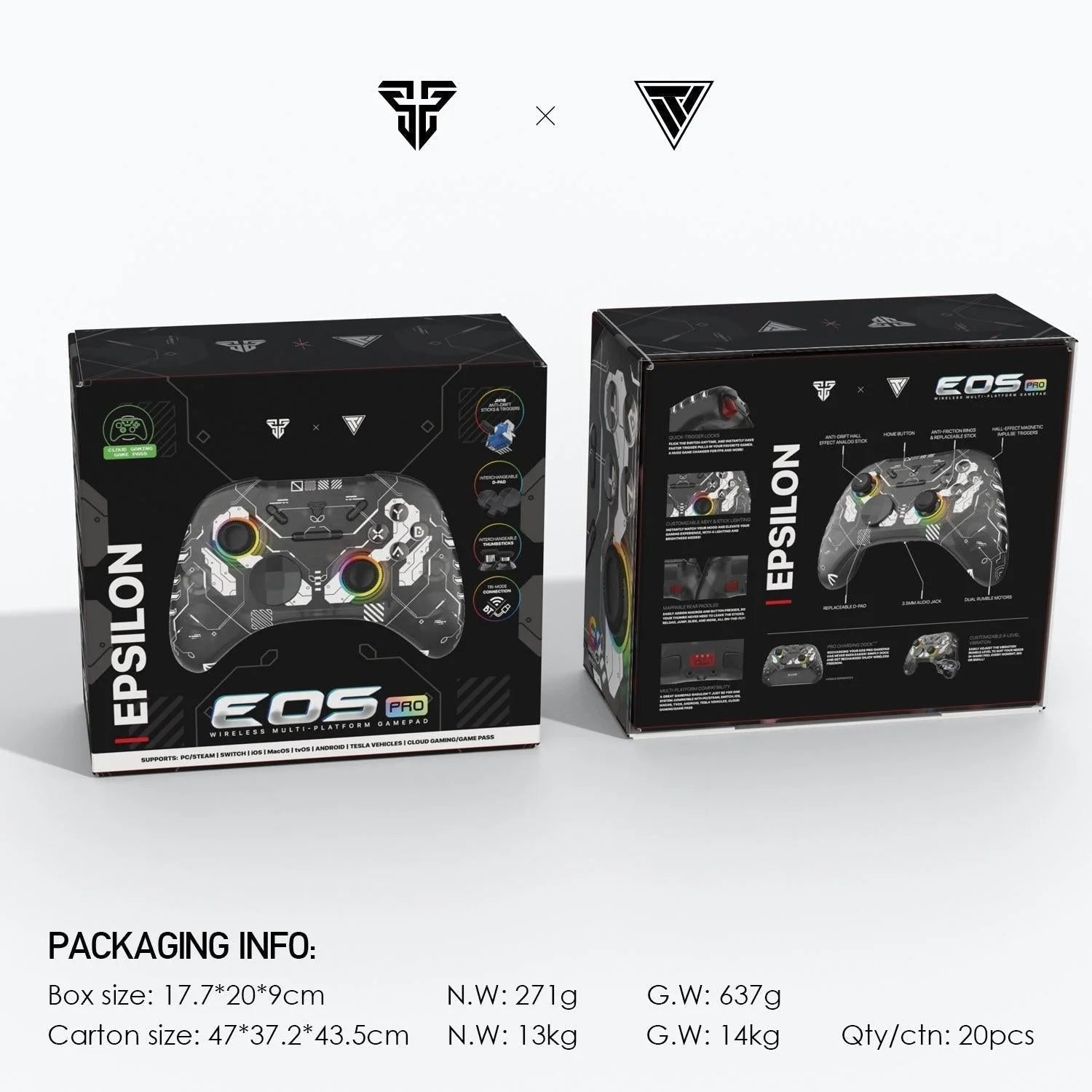 Fantech wgp15 epsilon eos pro controller for ultimate wireless gaming experience - console | controller | pc controller