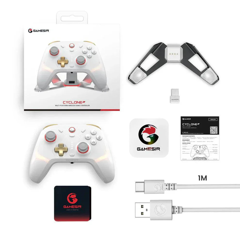 Gamesir cyclone 2 multiplatform controller - phantom white - gaming accessories