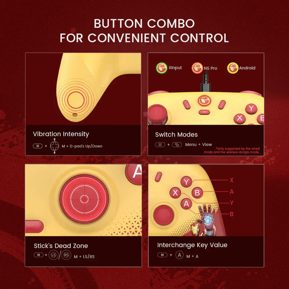 Gamesir nova lite controller - multi-platform wireless gaming controller for marvel’s iron man