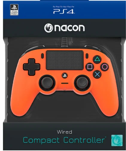 Nacon wired compact controller - orange - playstation controllers