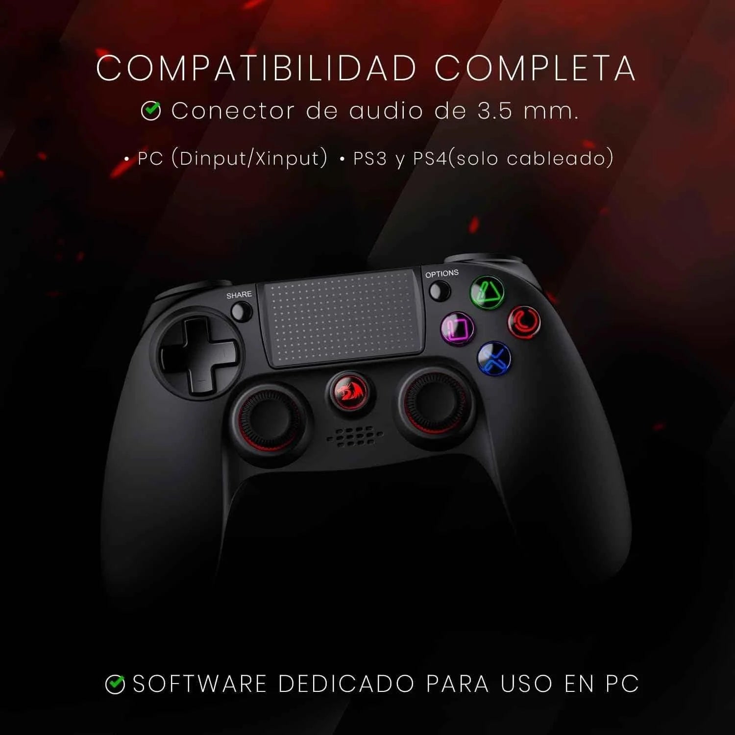 Redragon juno g818 wireless controller - ultimate gaming experience with bluetooth connectivity - console | controller