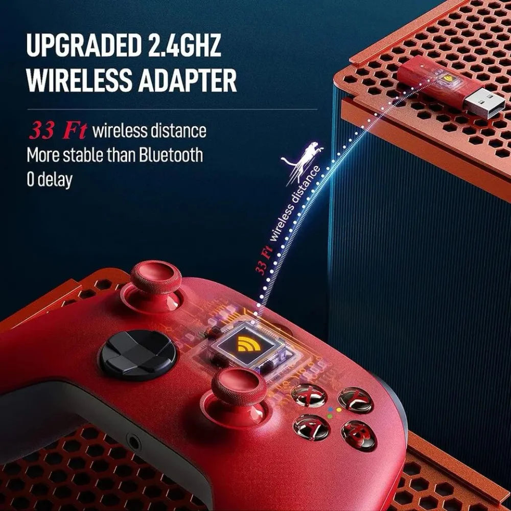 Wireless pc controller for ultimate gaming experience with 2.4g technology - pc controller | console | controller