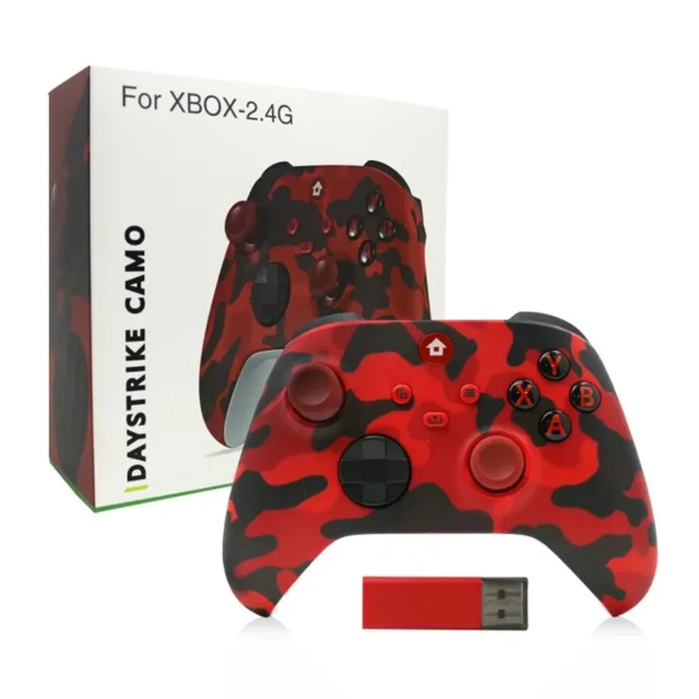 Wireless pc controller for ultimate gaming experience with 2.4g technology - camo red - pc controller | console