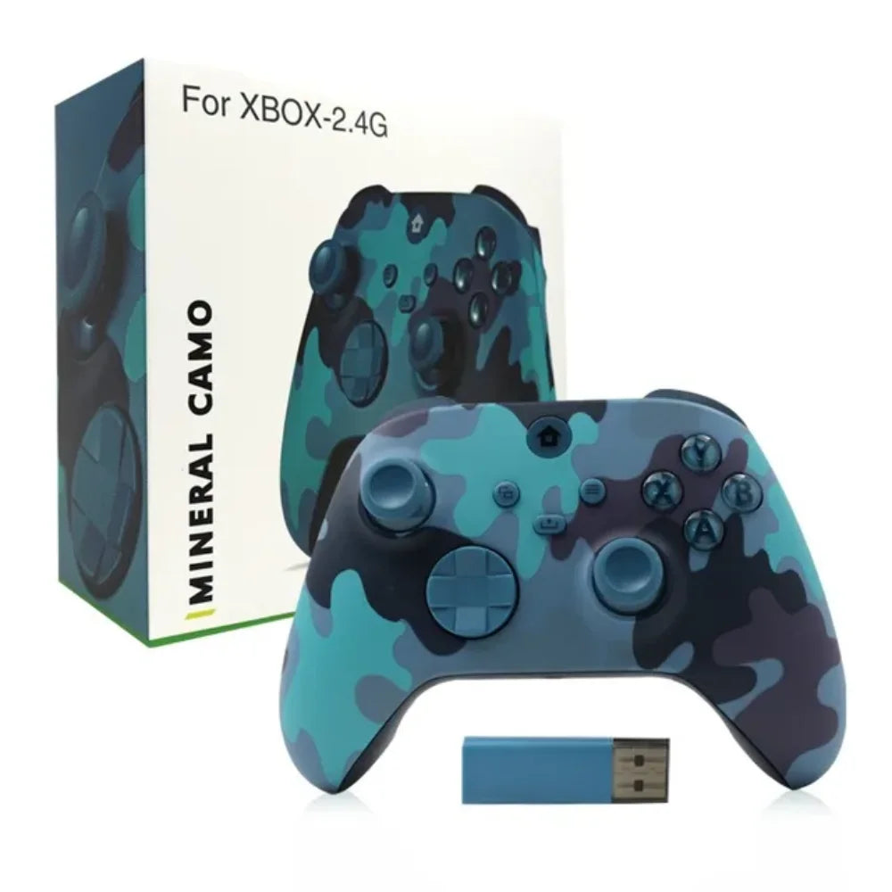 Wireless pc controller for ultimate gaming experience with 2.4g technology - camo blue - pc controller | console