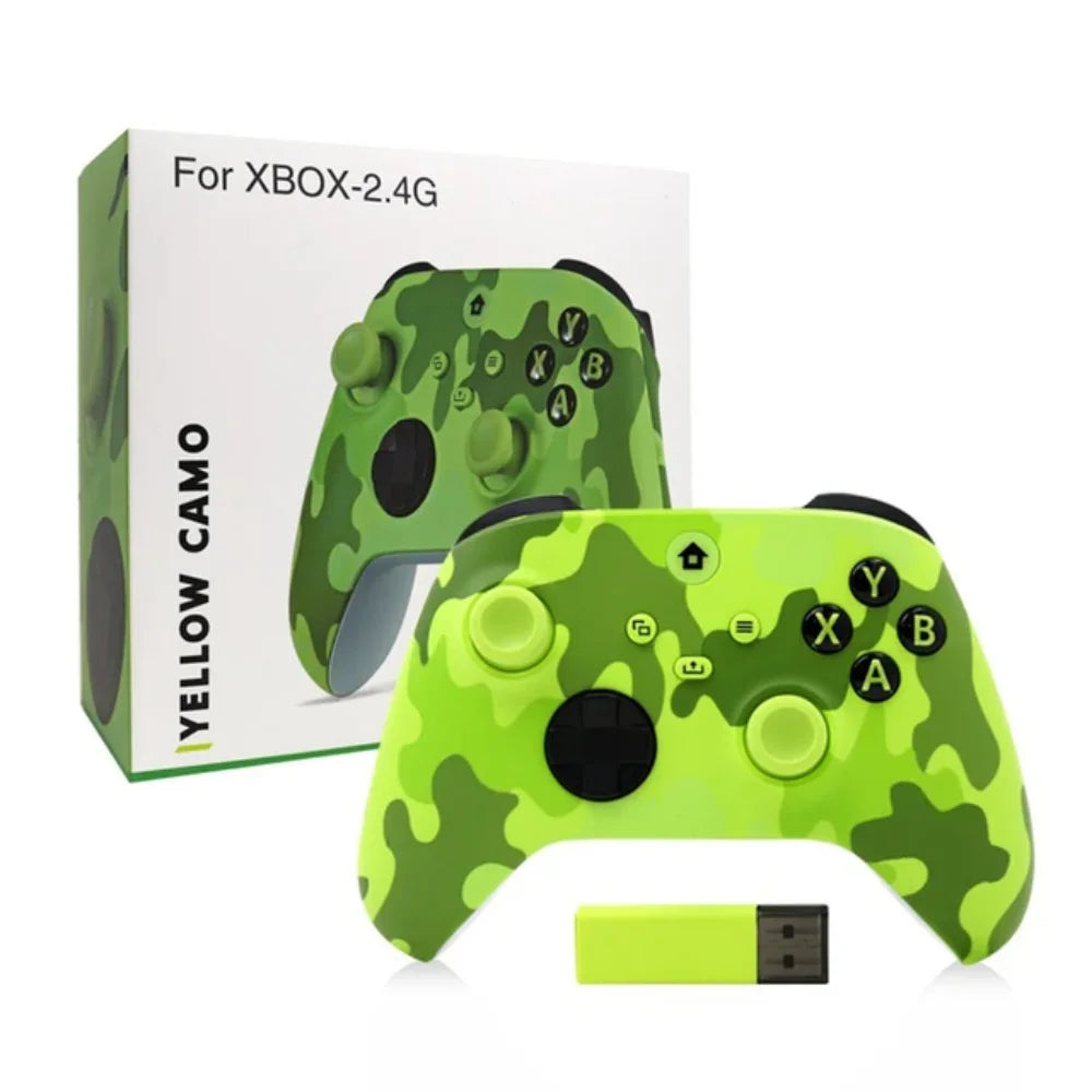 Wireless pc controller for ultimate gaming experience with 2.4g technology - camo green - pc controller | console