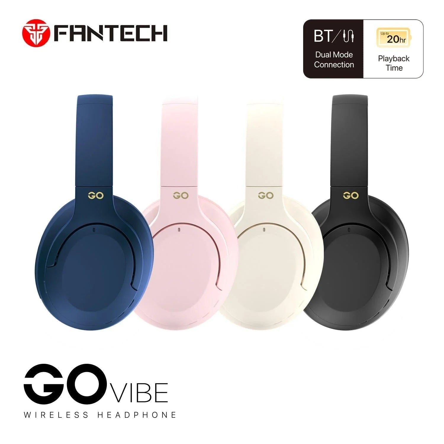 Fantech go vibe wh05 headphone - wireless comfort and quality sound - audio | wireless headset