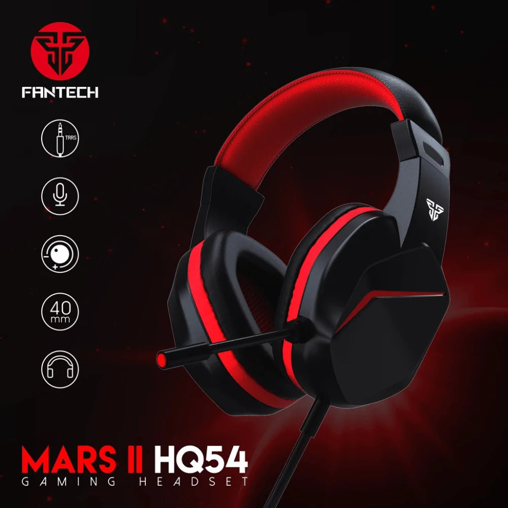 Fantech hq54 mars ii gaming headset headphones with noise cancelling mic - audio | headset 3.5
