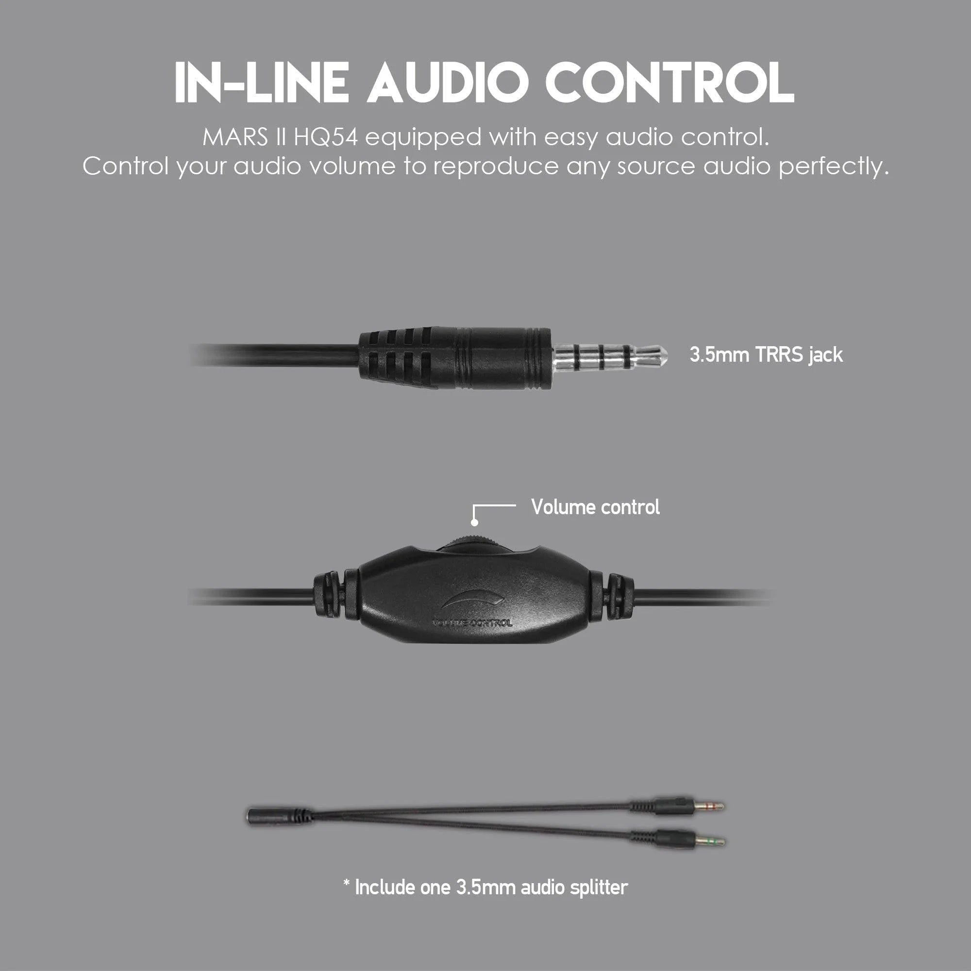 Fantech hq54 mars ii gaming headset headphones with noise cancelling mic - audio | headset 3.5