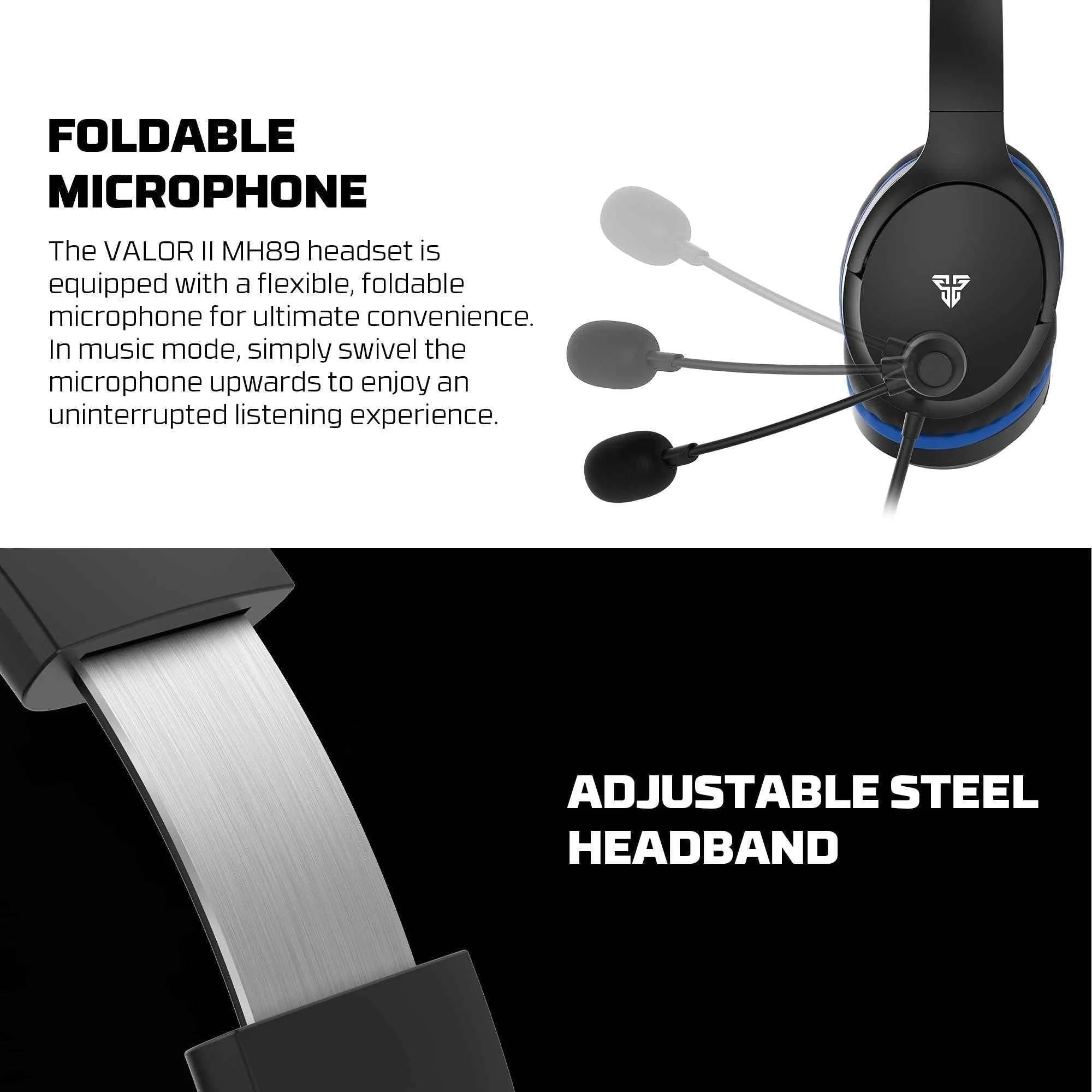 Fantech mh89 valor ii multi-platform gaming headset white - audio | headset 3.5