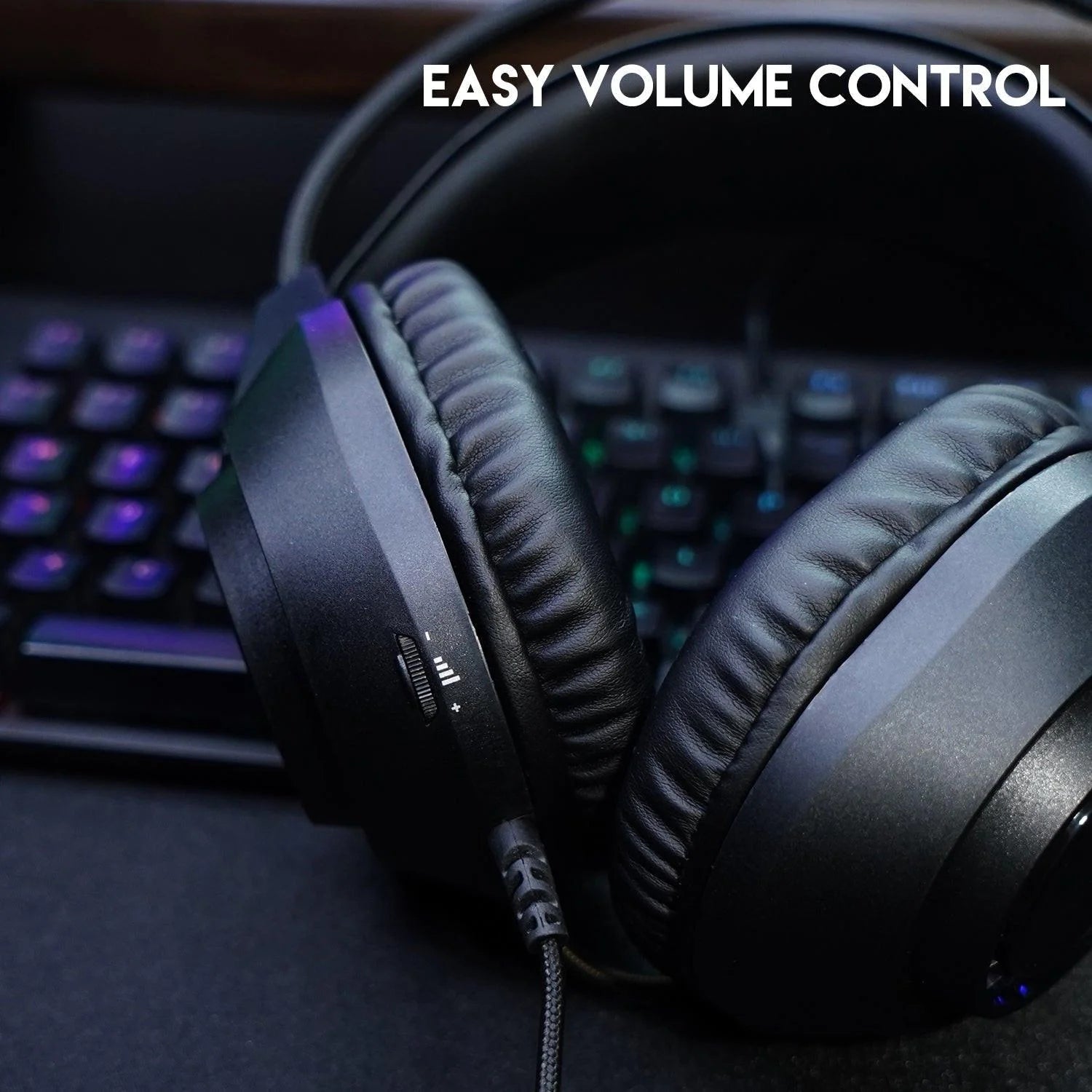 Fantech portal hq55 gaming headset with rgb and 3.5mm jack for ultimate gaming experience - audio | headset 3.5