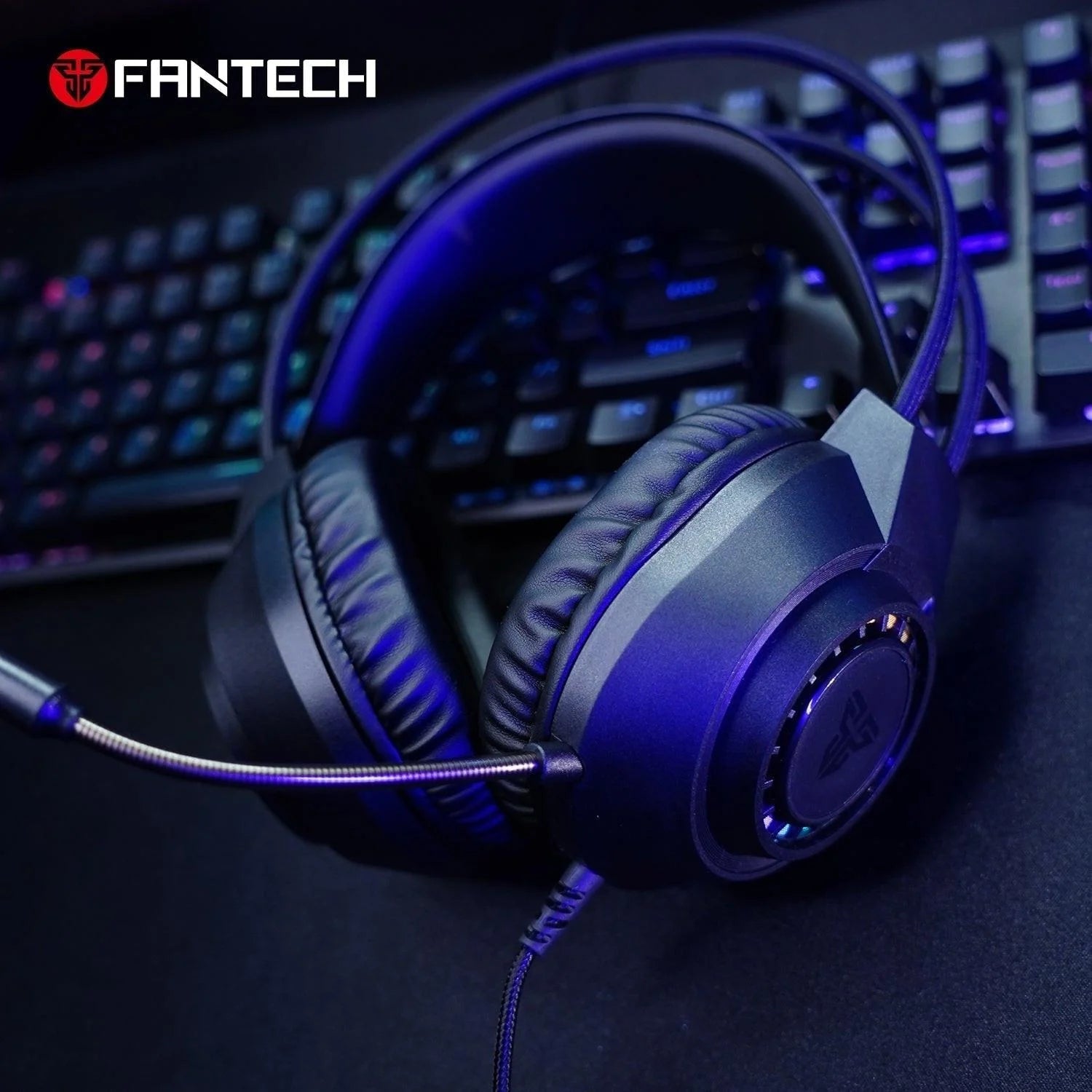Fantech portal hq55 gaming headset with rgb and 3.5mm jack for ultimate gaming experience - audio | headset 3.5