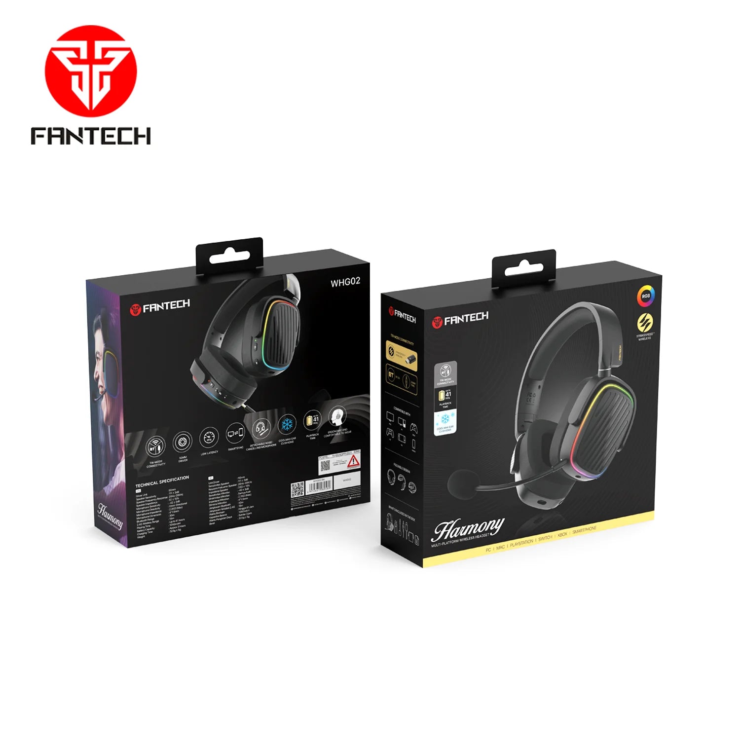 Fantech whg02 wireless headset harmony - premium sound and comfort
