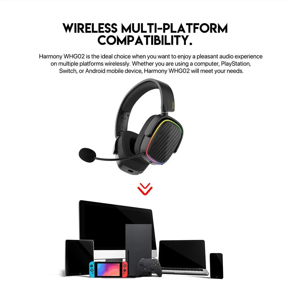 Fantech whg02 wireless headset harmony - premium sound and comfort